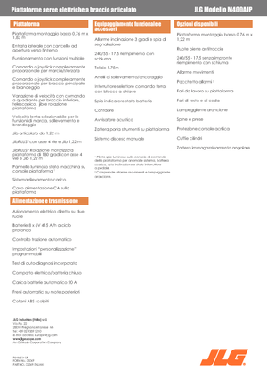 Zglobna podizna platforma na kotačima JLG M400AJP