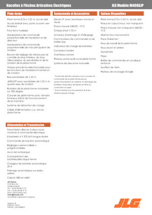 Zglobna podizna platforma na kotačima JLG M400AJP