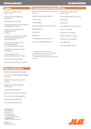 Zglobna podizna platforma na kotačima JLG M400AN