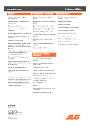Zglobna podizna platforma na kotačima JLG M400AN