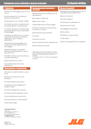 Zglobna podizna platforma na kotačima JLG M400AN