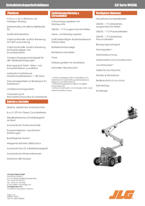 Zglobna podizna platforma na kotačima JLG M450A