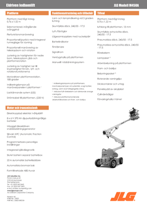 Zglobna podizna platforma na kotačima JLG M450A