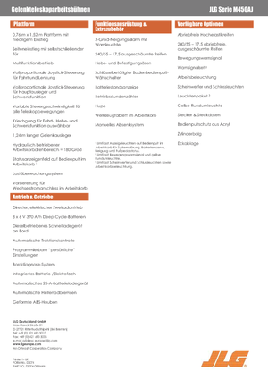 Zglobna podizna platforma na kotačima JLG M450AJ