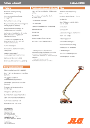 Teleskopska podizna platforma na gusjenicama JLG M600JA