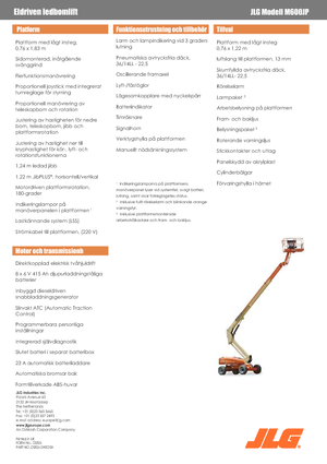Teleskopska podizna platforma na gusjenicama JLG M600JP
