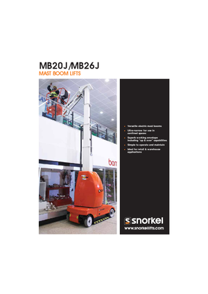 Vertikalna podizna platforma s jednim jarbolom Snorkel MB26J