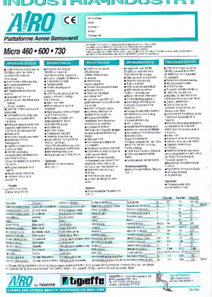 Dizalice na škare na kotačima AIRO Micra 600