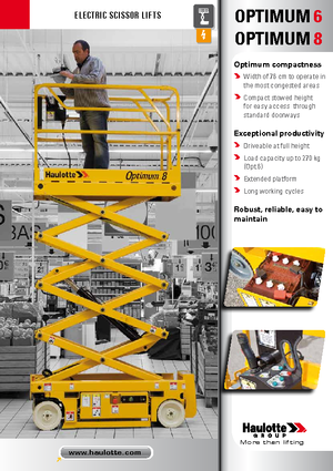 Dizalice na škare na kotačima Haulotte Optimum 8