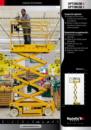 Dizalice na škare na kotačima Haulotte Optimum 8