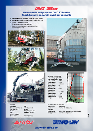Zglobna podizna platforma na kotačima Dino Lift Rhino 265 RXT