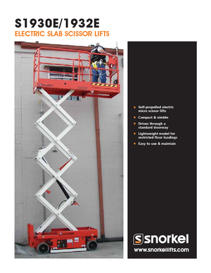 Dizalice na škare na kotačima Snorkel S1930E
