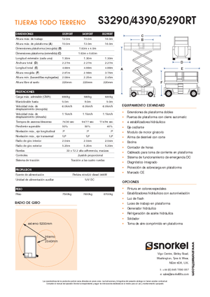 Dizalice na škare na kotačima Snorkel S 4390 RT