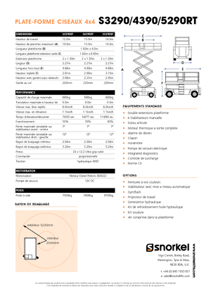 Dizalice na škare na kotačima Snorkel S 4390 RT