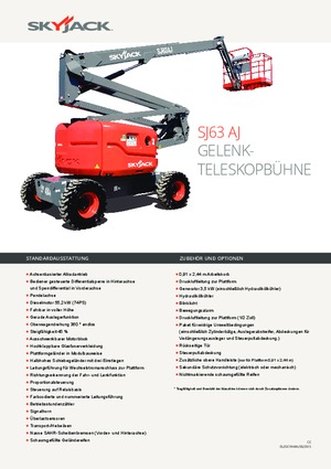 Zglobna podizna platforma na kotačima Skyjack SJ 63 AJ