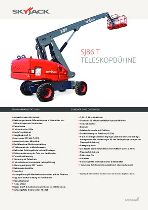 Teleskopska podizna platforma na gusjenicama Skyjack SJ 86 T