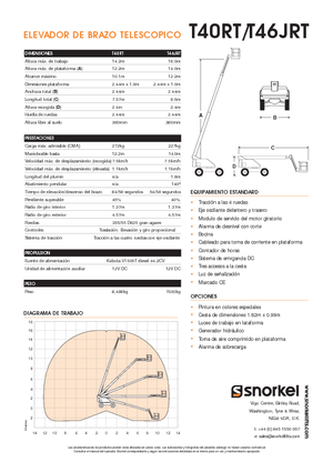 Teleskopska podizna platforma na gusjenicama Snorkel T40RT