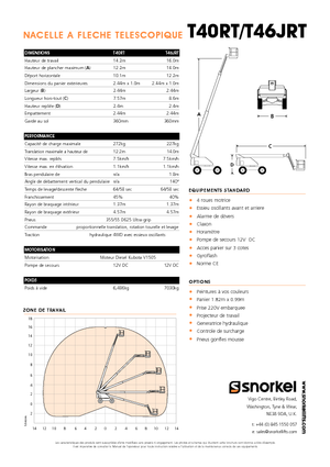 Teleskopska podizna platforma na gusjenicama Snorkel T40RT