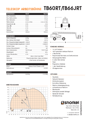Teleskopska podizna platforma na gusjenicama Snorkel T60RT