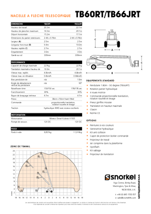 Teleskopska podizna platforma na gusjenicama Snorkel T60RT