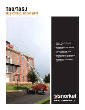 Teleskopska podizna platforma na gusjenicama Snorkel TB85J