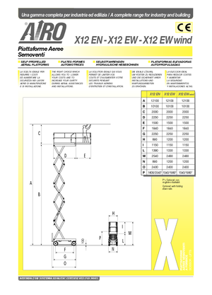 Dizalice na škare na kotačima AIRO X 12 EN