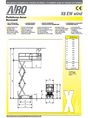 Dizalice na škare na kotačima AIRO X 8 EW Wind