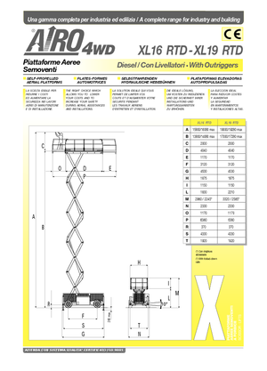 Dizalice na škare na kotačima AIRO XL 19 RTD