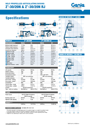 Zglobna podizna platforma na kotačima Genie Z-30/20N RJ