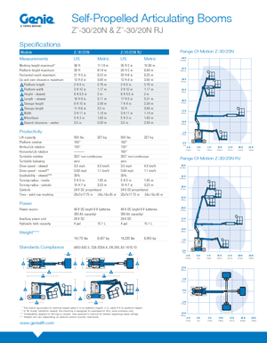 Zglobna podizna platforma na kotačima Genie Z-30/20N RJ