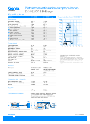 Zglobna podizna platforma na kotačima Genie Z-34/22 DC