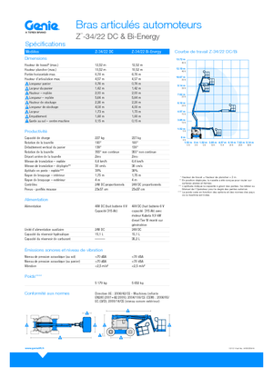 Zglobna podizna platforma na kotačima Genie Z-34/22 DC
