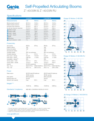 Zglobna podizna platforma na kotačima Genie Z-40/23N