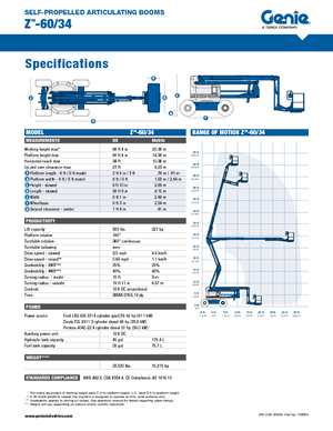 Zglobna podizna platforma na kotačima Genie Z-60/34