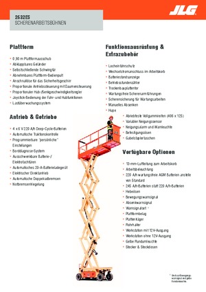 Dizalice na škare na kotačima JLG 2632ES