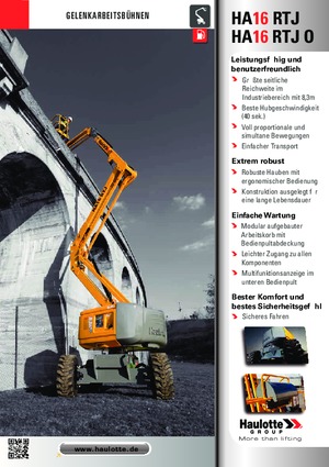 Zglobna podizna platforma na kotačima Haulotte HA16 RTJ