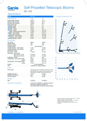 Teleskopska podizna platforma na gusjenicama Genie SX-150
