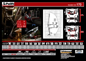 Zglobna podizna platforma na kotačima Palazzani TZX 170 R