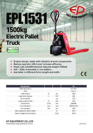 Dizalice za palete EP EPL1531