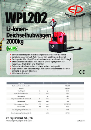 Dizalice za palete EP WPL202