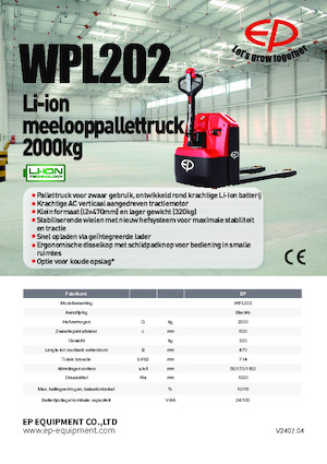 Dizalice za palete EP WPL202
