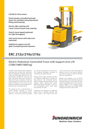 Paletni viličar za stojeće rukovatelje Jungheinrich ERC 212z