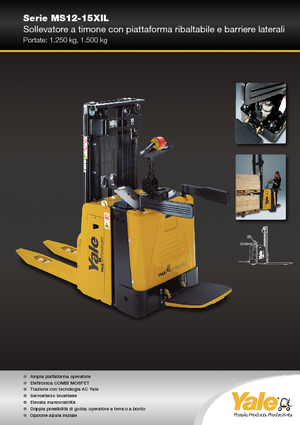 Paletni viličar za stojeće rukovatelje Yale MS12X