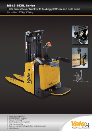 Paletni viličar za stojeće rukovatelje Yale MS12X