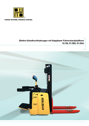 Paletni viličar za stojeće rukovatelje Hyster S 1.5 S-SL