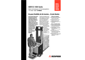 Paletni viličar za stojeće rukovatelje Mitsubishi SBV 12 NI