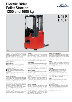 Hodajući viličar Linde L 16 R-i
