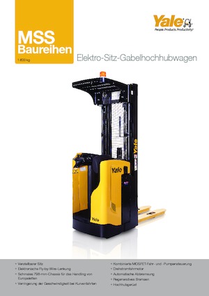 Paletni viličar za sjedeće rukovatelje Yale MS 16 S