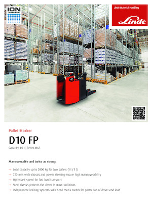 Paletni viličar za stojeće rukovatelje Linde D10FP