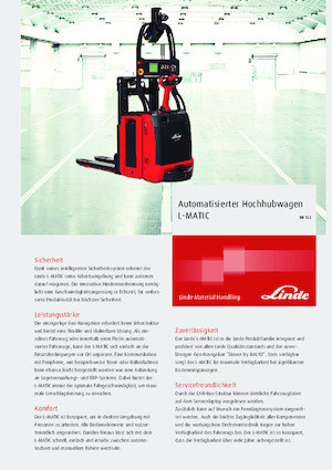 Paletni viličar za stojeće rukovatelje Linde L-MATIC